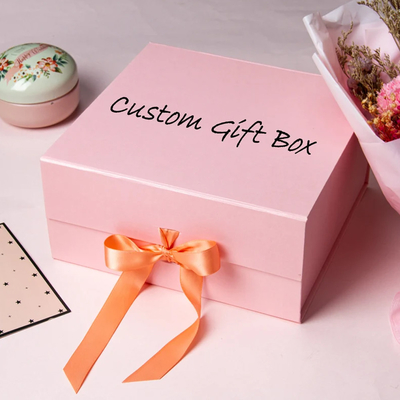 Personalized Wedding Welcome Gift Bridal Party Favor Box Magnetic Closure Box With Satin Ribbon
