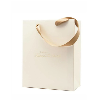 Custom Craft Christmas Gift Favour Paper Bags White Luxury Paper Bag Thank You Bags For Boutique