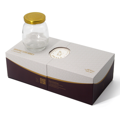 Custom Logo Printed Empty Honey Bottle Jar Packaging Gift Boxes