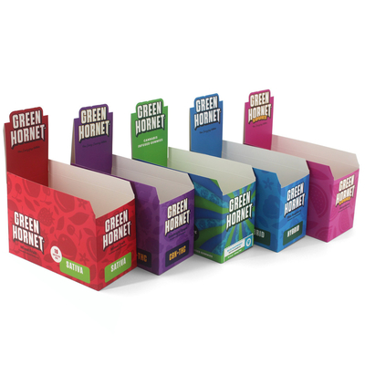 Promotional Shelf Ready Packaging Tear Away Folding Cardboard Counter Snack Display Box
