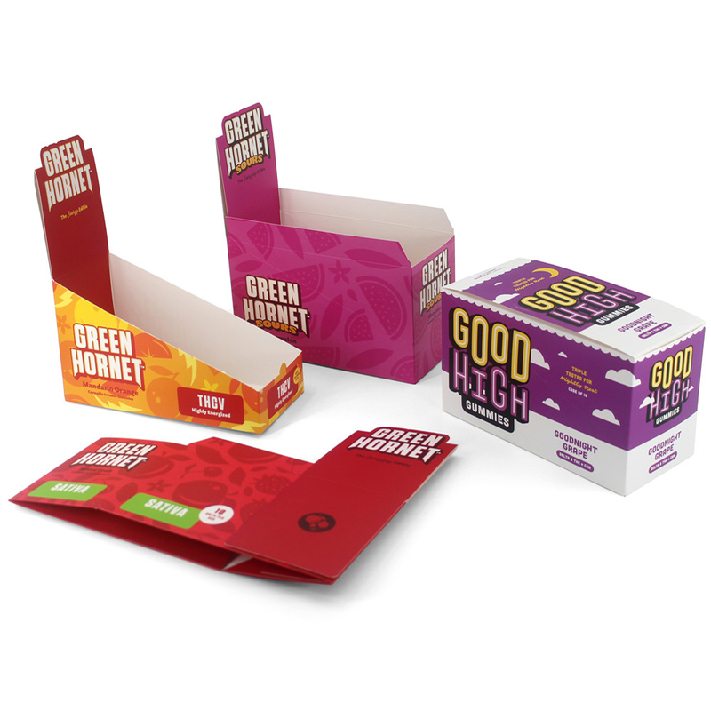 Promotional Shelf Ready Packaging Tear Away Folding Cardboard Counter Snack Display Box